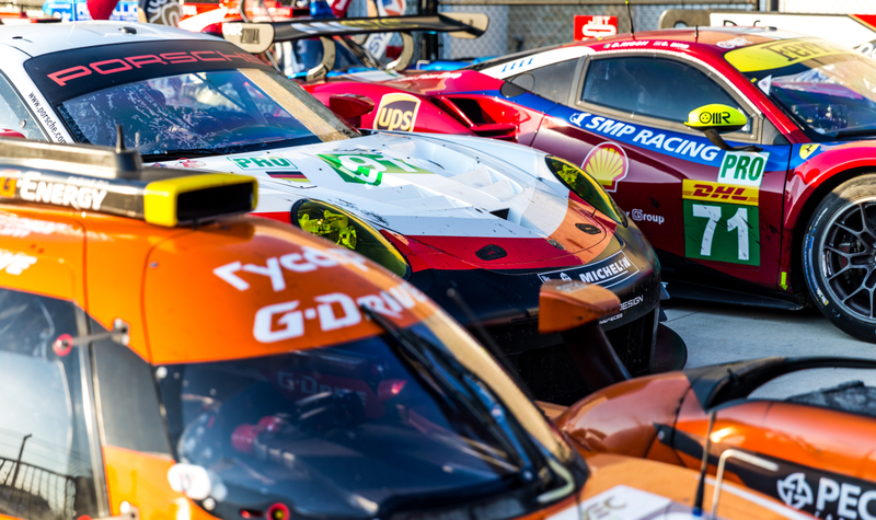 Parc Ferme is tightly packed.